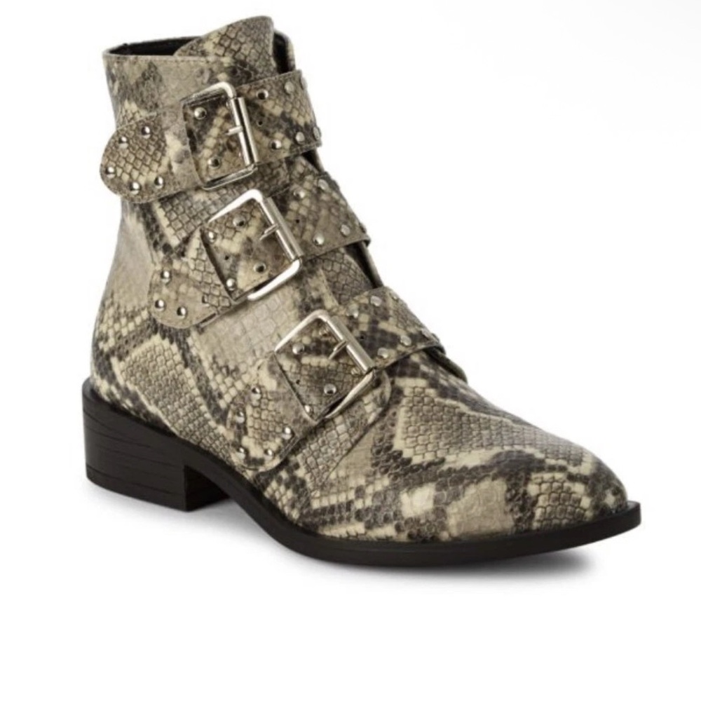 Steve Madden Steven NY Women's Snakeskin Ankle Havan Boots NWT no BOX 5.5 5 1/2